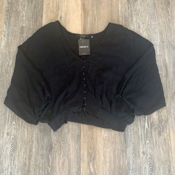 Forever 21 oversized cropped blouse - Picture 2 of 9